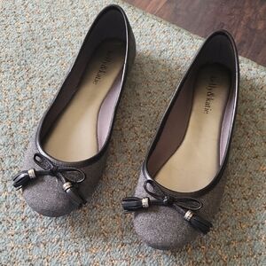 Kelly & Katie Charcoal Ballet Flats with Bow